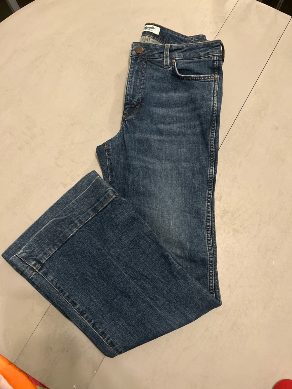 Wrangler Women's Blue Wide Leg Flare Jeans